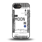 moon boarding pass ticket back phone cover | glass case for iphone 16e