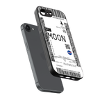 moon boarding pass ticket back phone cover | glass case for iphone 16e