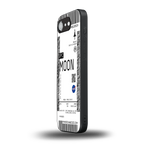 moon boarding pass ticket back phone cover | glass case for iphone 16e
