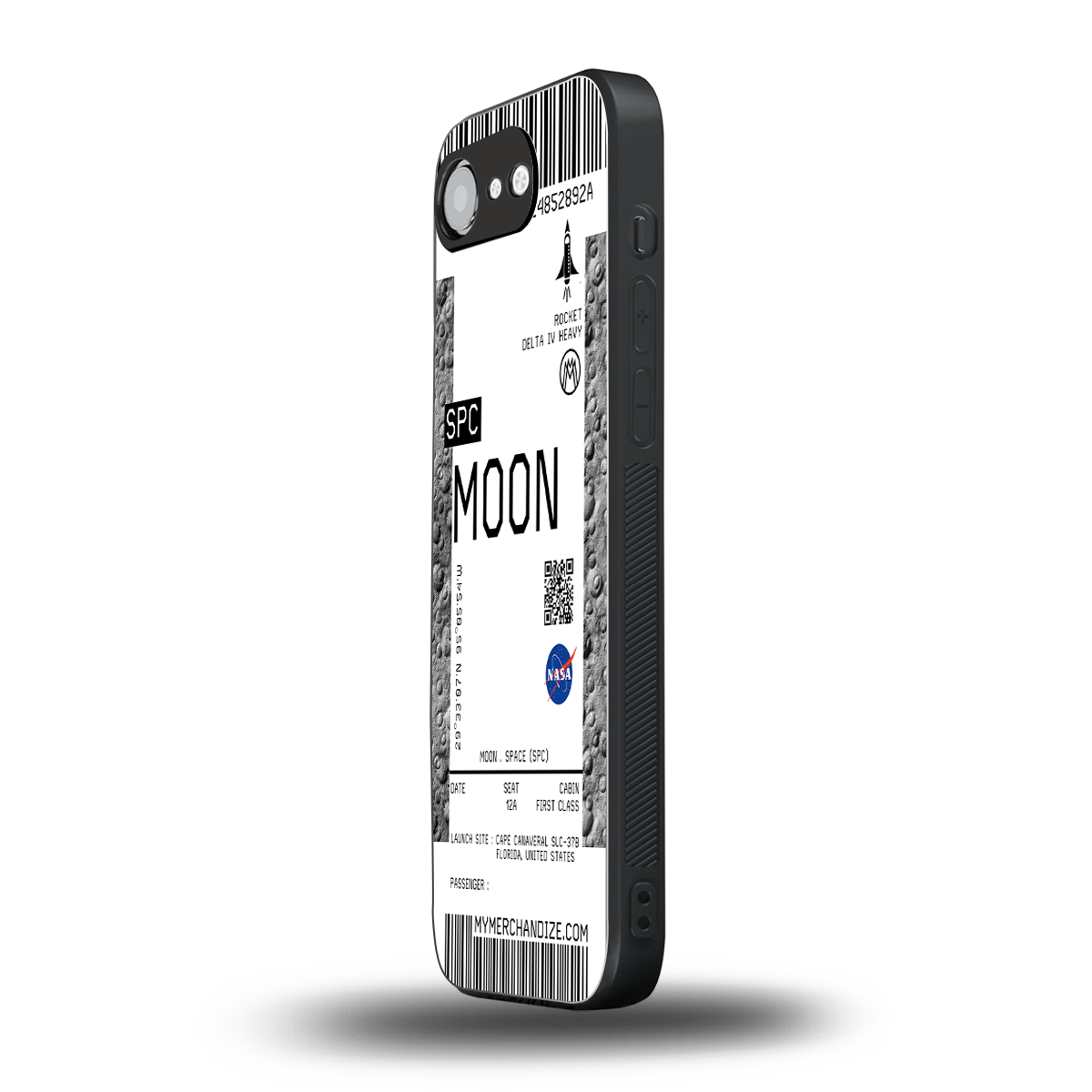 moon boarding pass ticket back phone cover | glass case for iphone 16e