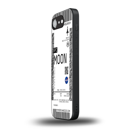 moon boarding pass ticket back phone cover | glass case for iphone 16e
