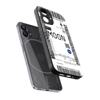moon boarding pass ticket back phone cover | glass case for nothing phone 1