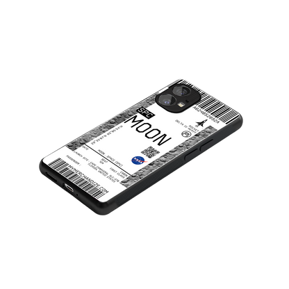 moon boarding pass ticket back phone cover | glass case for nothing phone 1
