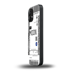 moon boarding pass ticket back phone cover | glass case for nothing phone 2