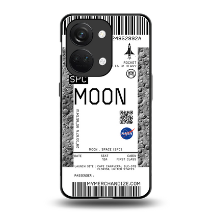 moon boarding pass ticket back phone cover | glass case for oneplus nord 3