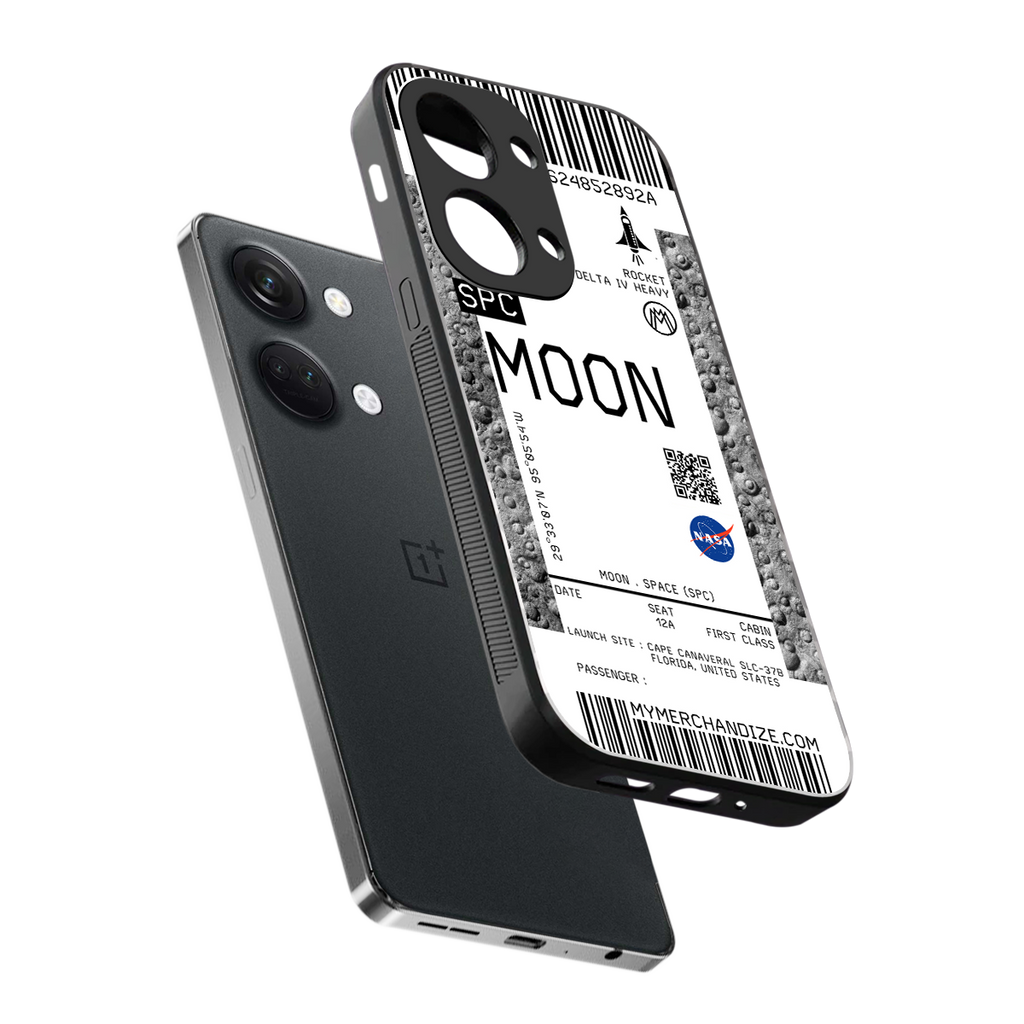 moon boarding pass ticket back phone cover | glass case for oneplus nord 3