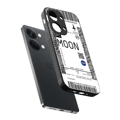 moon boarding pass ticket back phone cover | glass case for oneplus nord 3