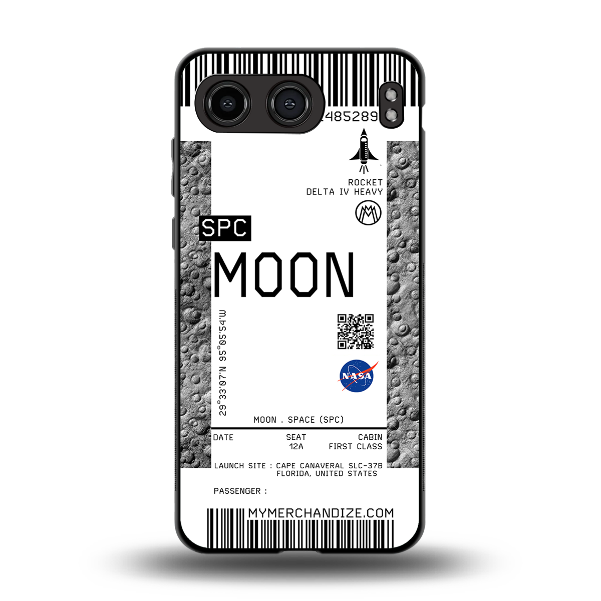 moon boarding pass ticket back phone cover | glass case for oneplus nord 4