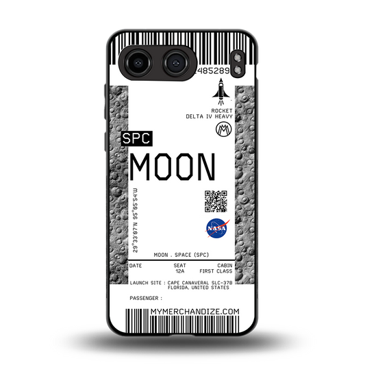 moon boarding pass ticket back phone cover | glass case for oneplus nord 4