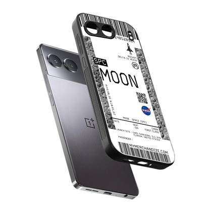 moon boarding pass ticket back phone cover | glass case for oneplus nord 4