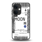 moon boarding pass ticket back phone cover | glass case for oneplus nord ce 3