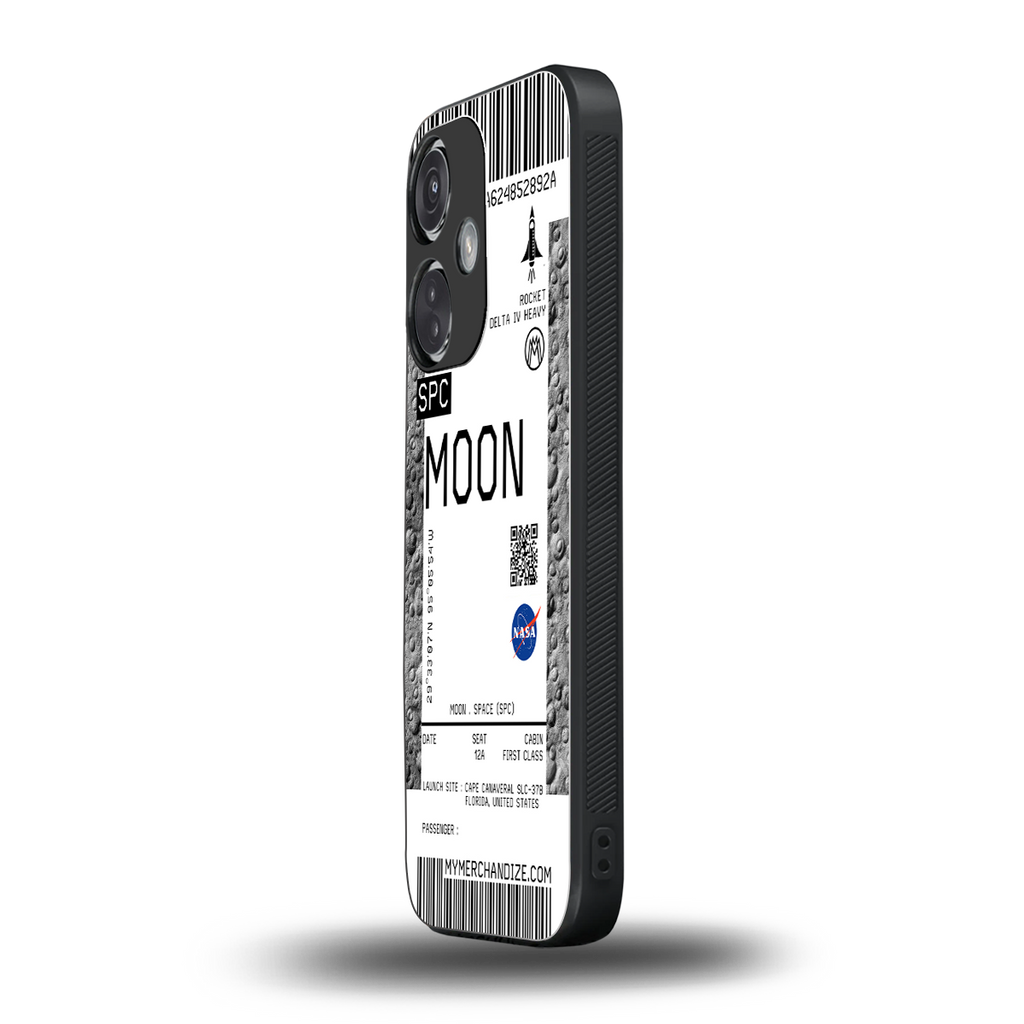 moon boarding pass ticket back phone cover | glass case for oneplus nord ce 3