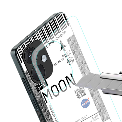 moon boarding pass ticket back phone cover | glass case for oneplus nord ce 3