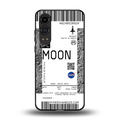moon boarding pass ticket back phone cover | glass case for oneplus nord ce 4 lite