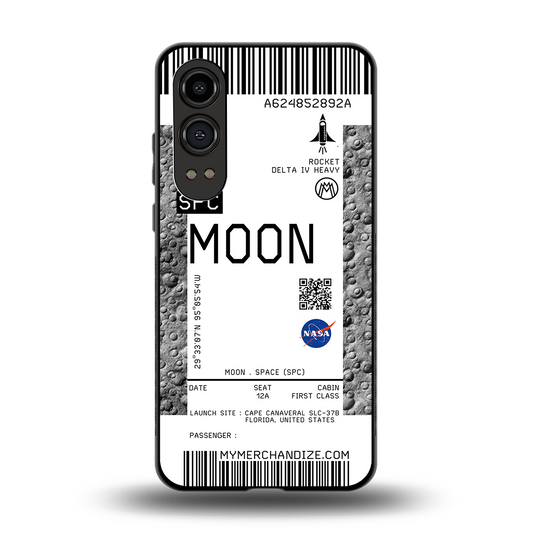 moon boarding pass ticket back phone cover | glass case for oneplus nord ce 4 lite