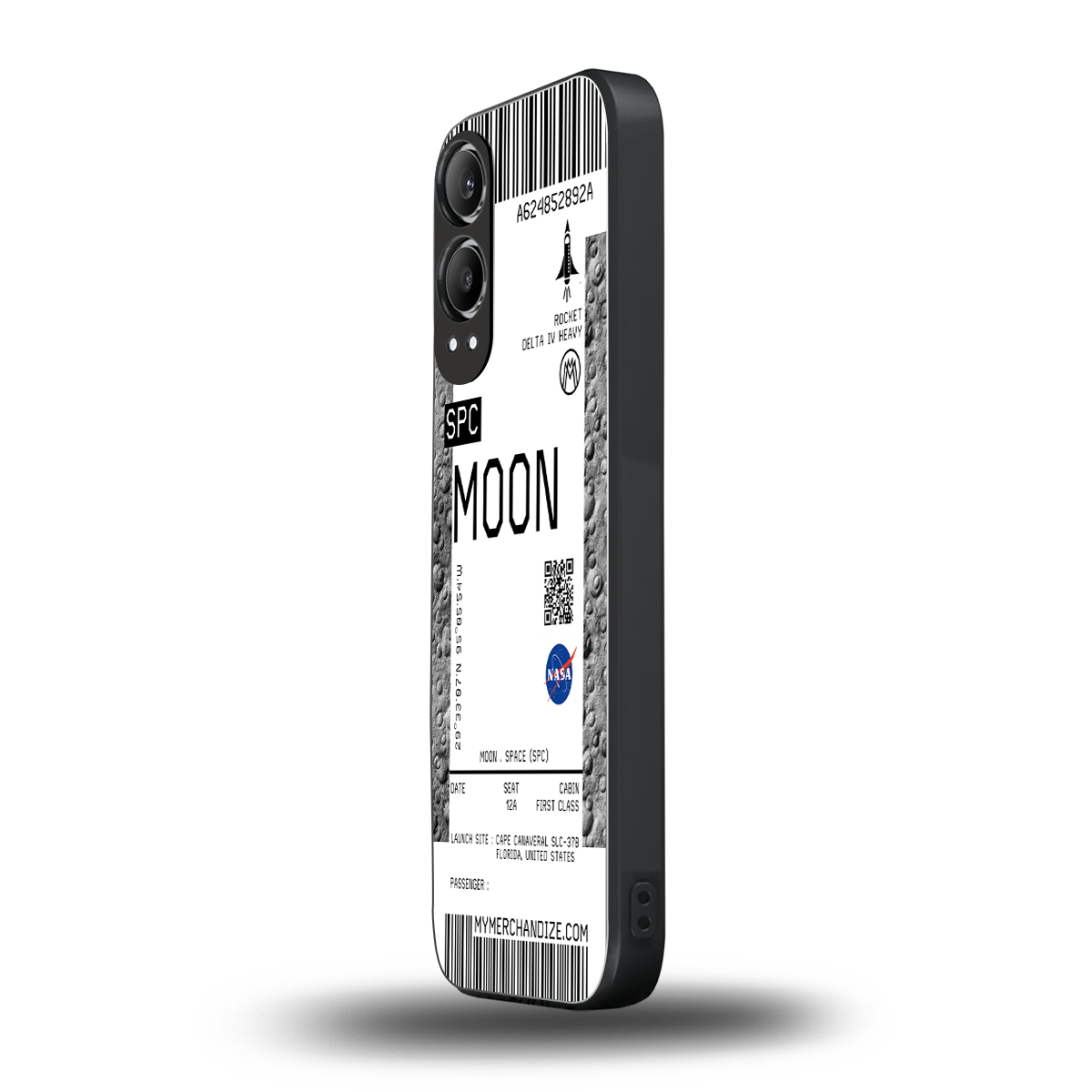 moon boarding pass ticket back phone cover | glass case for oneplus nord ce 4 lite