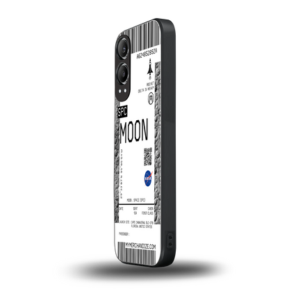 moon boarding pass ticket back phone cover | glass case for oneplus nord ce 4 lite