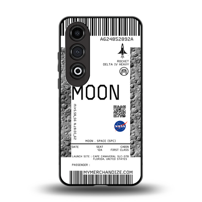 moon boarding pass ticket back phone cover | glass case for oneplus nord ce 4