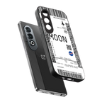moon boarding pass ticket back phone cover | glass case for oneplus nord ce 4