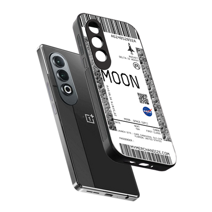moon boarding pass ticket back phone cover | glass case for oneplus nord ce 4