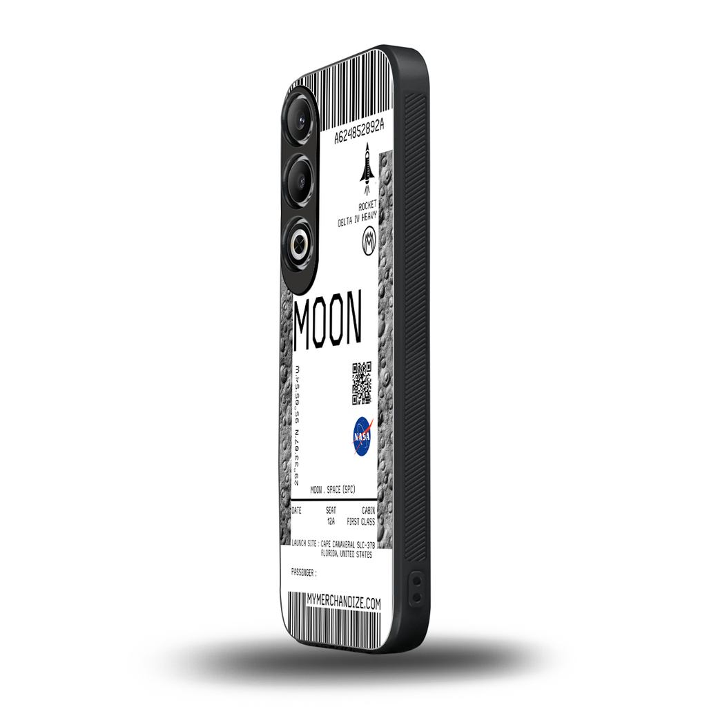 moon boarding pass ticket back phone cover | glass case for oneplus nord ce 4