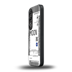 moon boarding pass ticket back phone cover | glass case for oneplus nord ce 4