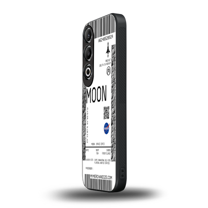 moon boarding pass ticket back phone cover | glass case for oneplus nord ce 4