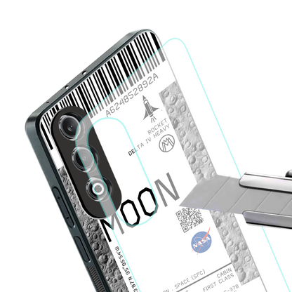 moon boarding pass ticket back phone cover | glass case for oneplus nord ce 4