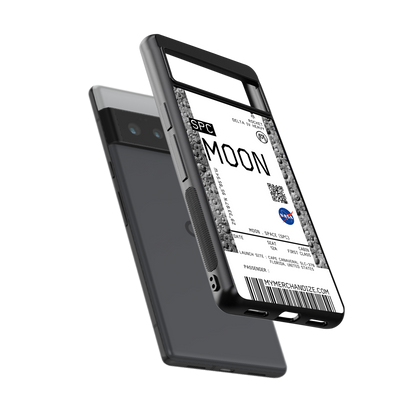moon boarding pass ticket back phone cover | glass case for google pixel 6 pro