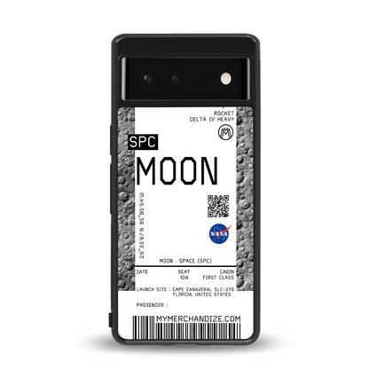 moon boarding pass ticket back phone cover | glass case for Google Pixel 6A