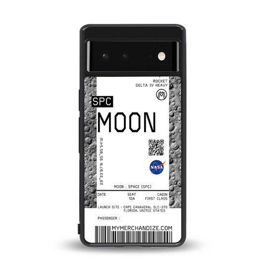 moon boarding pass ticket back phone cover | glass case for Google Pixel 6A