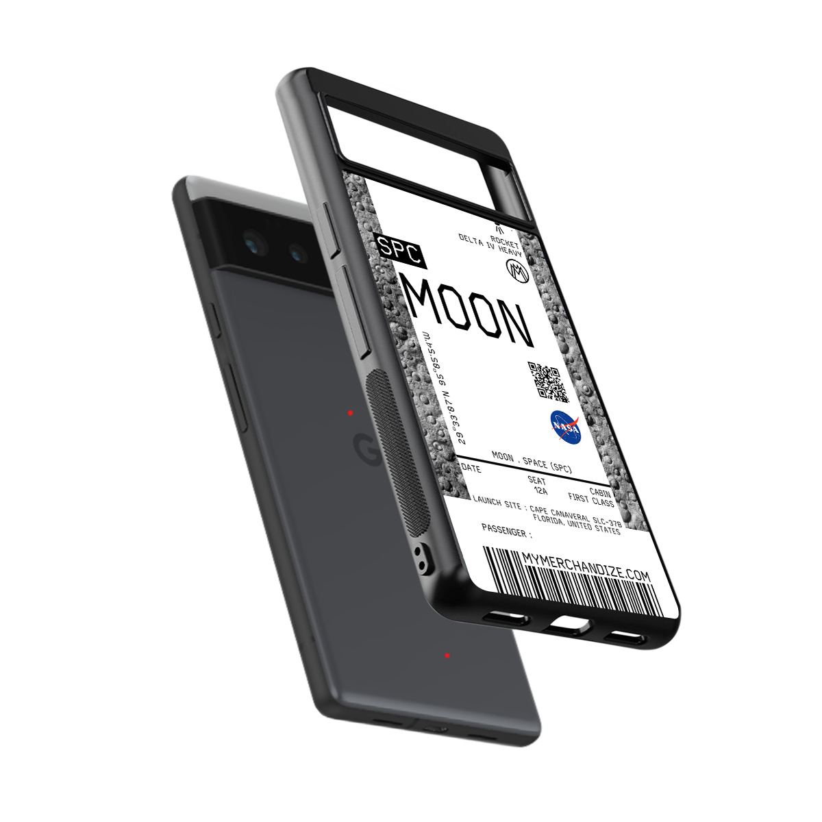moon boarding pass ticket back phone cover | glass case for google pixel 6