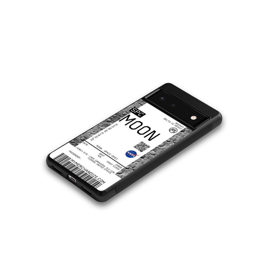 moon boarding pass ticket back phone cover | glass case for google pixel 6