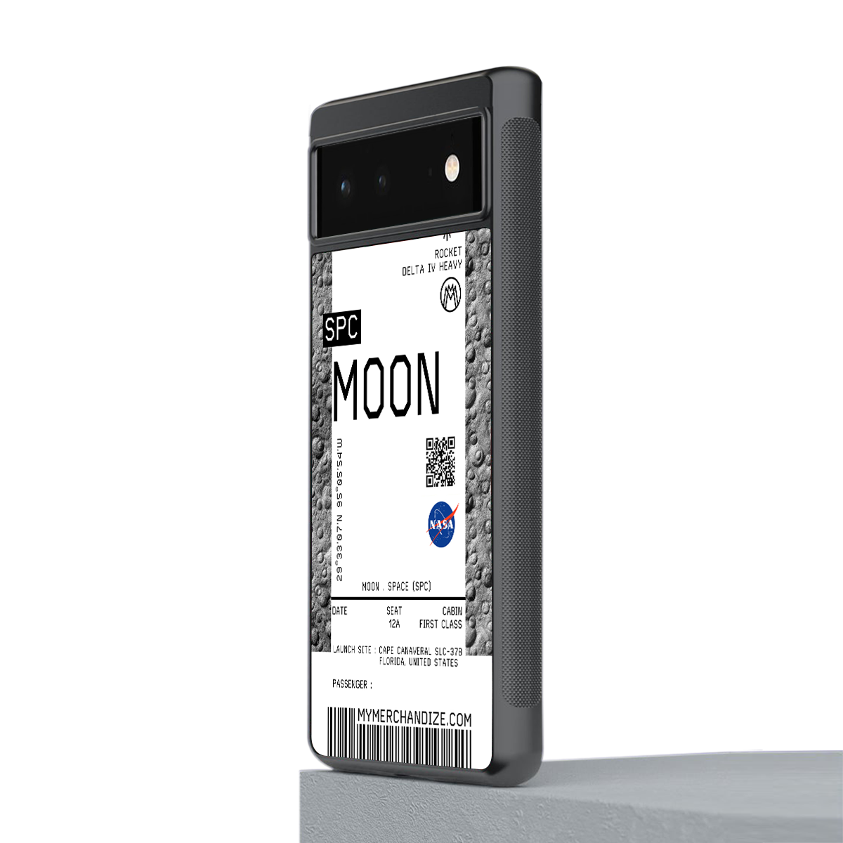 moon boarding pass ticket back phone cover | glass case for google pixel 6