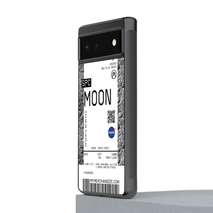 moon boarding pass ticket back phone cover | glass case for Google Pixel 6A