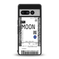 moon boarding pass ticket back phone cover | glass case for google pixel 7 pro