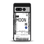 moon boarding pass ticket back phone cover | glass case for google pixel 7 pro