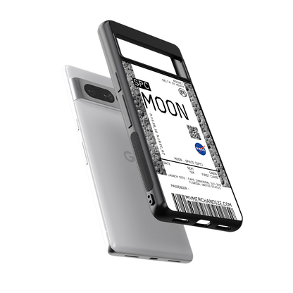 moon boarding pass ticket back phone cover | glass case for google pixel 7 pro