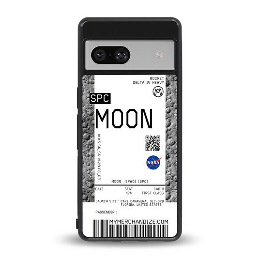 moon boarding pass ticket back phone cover | glass case for Google Pixel 7