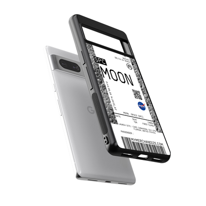 moon boarding pass ticket back phone cover | glass case for Google Pixel 7