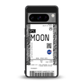moon boarding pass ticket back phone cover | glass case for google pixel 8 pro