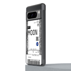 moon boarding pass ticket back phone cover | glass case for google pixel 8 pro