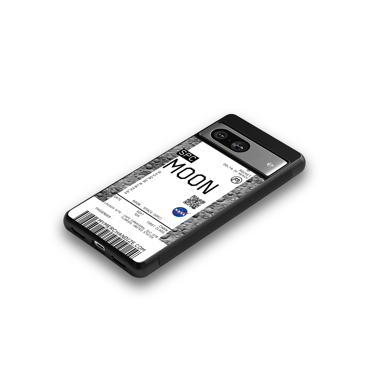 moon boarding pass ticket back phone cover | glass case for Google Pixel 8