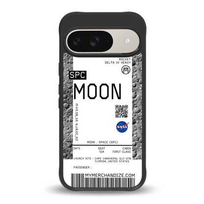 moon boarding pass ticket back phone cover | glass case for google pixel 9