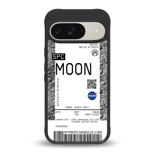 moon boarding pass ticket back phone cover | glass case for google pixel 9