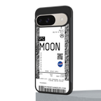 moon boarding pass ticket back phone cover | glass case for google pixel 9