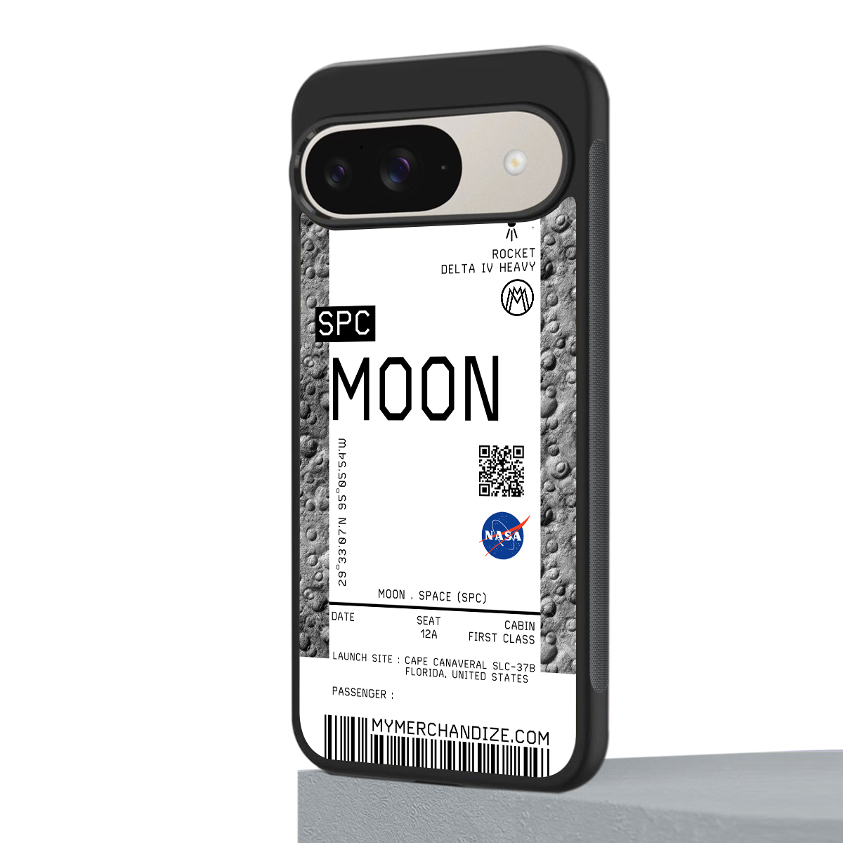moon boarding pass ticket back phone cover | glass case for google pixel 9