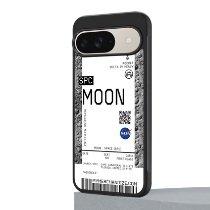 moon boarding pass ticket back phone cover | glass case for google pixel 9