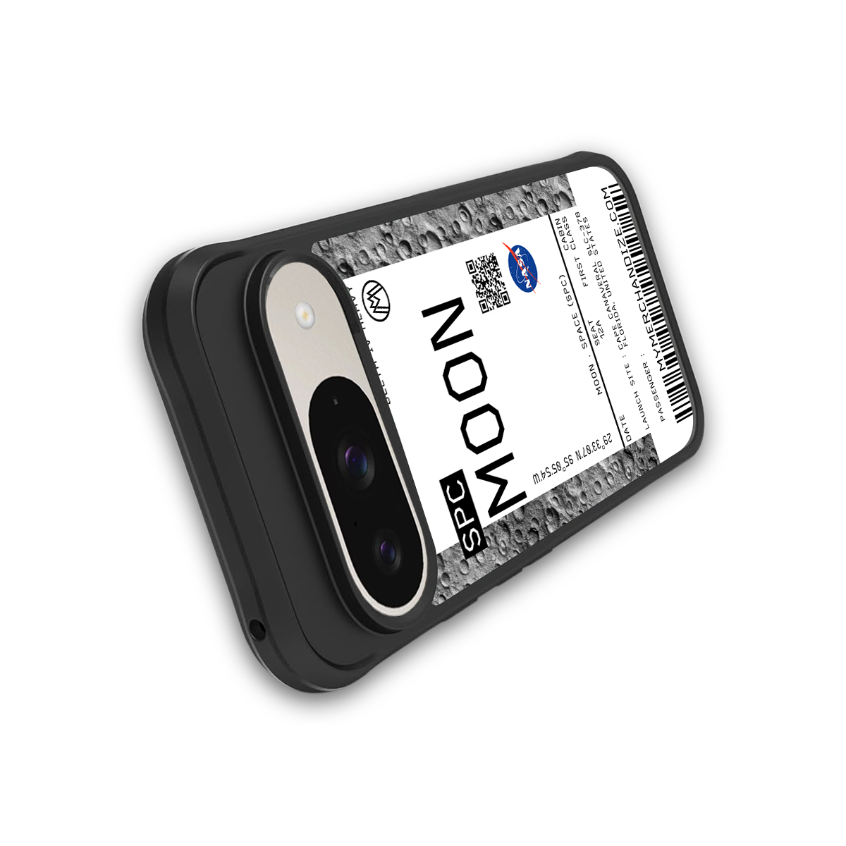 moon boarding pass ticket back phone cover | glass case for google pixel 9