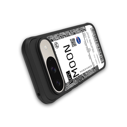 moon boarding pass ticket back phone cover | glass case for google pixel 9